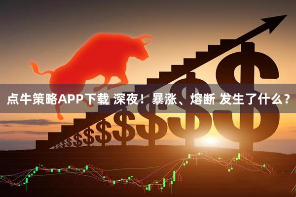 点牛策略APP下载 深夜！暴涨、熔断 发生了什么？